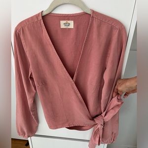 Marine Layer long sleeve wrap top